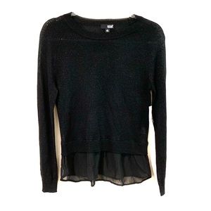 Cute sheer black /sparkle top A.N.A
